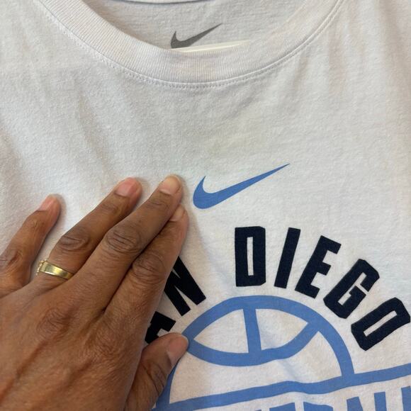 Nike Shirt San Diego State Basketball Just Do It Double Sided Logo Swoosh Small - Picture 4 of 6